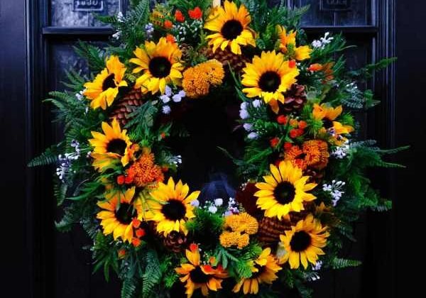sunflowers wreath